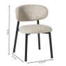 Eetkamerstoel Novi - beige/zwart - 74x51.5x51 cm