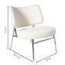 Fauteuil Amber - wit/zilverkleurig - 71.5x63x70.5 cm