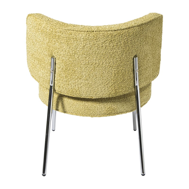 Fauteuil Amber - geel/zilverkleurig - 71.5x63x70.5 cm