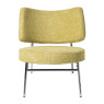 Fauteuil Amber - geel/zilverkleurig - 71.5x63x70.5 cm