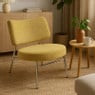 Fauteuil Amber - geel/zilverkleurig - 71.5x63x70.5 cm