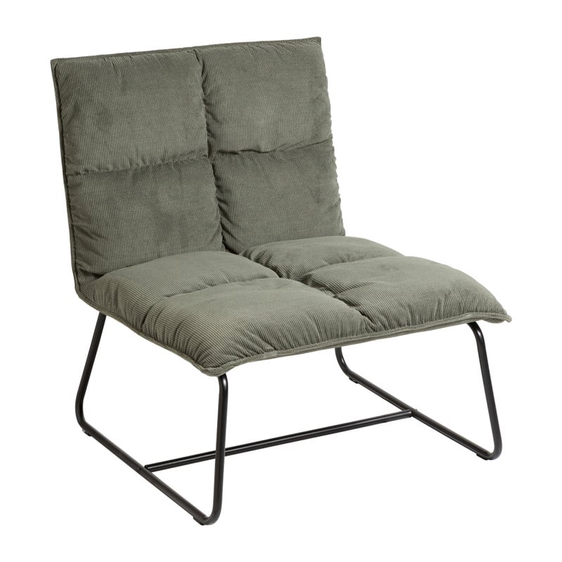 Fauteuil Olivia - groen - 70x64x75 cm 