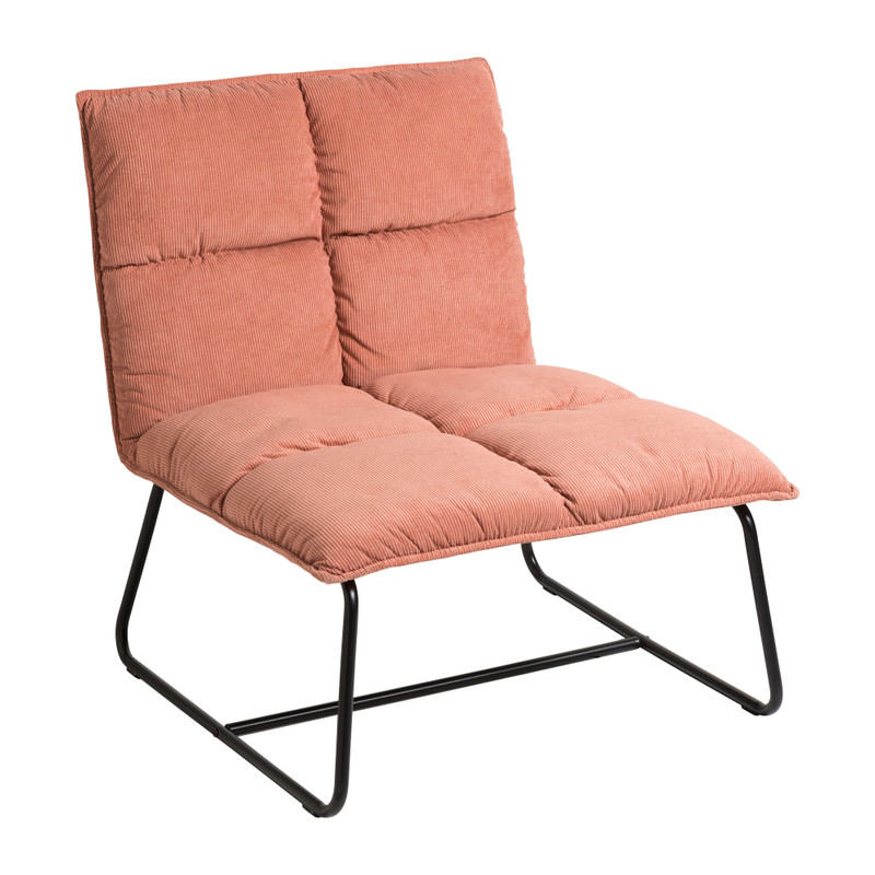 Fauteuil Olivia - oudroze - 70x64x75 cm 