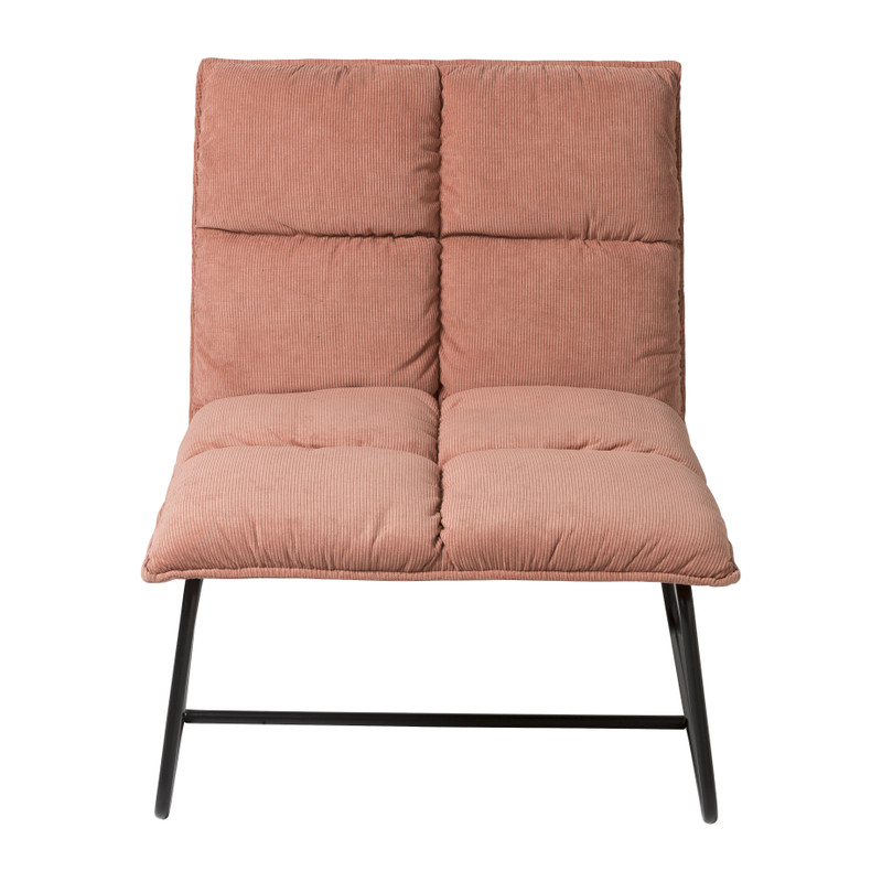 Fauteuil Olivia - oudroze - 70x64x75 cm 