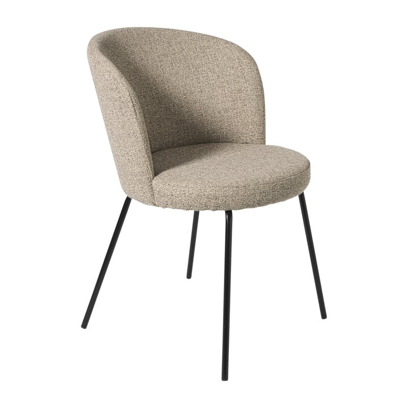 Eetkamerstoel Irene - bruin/zwart - 77x56.5x51 cm