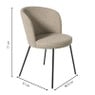 Eetkamerstoel Irene - bruin/zwart - 77x56.5x51 cm