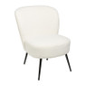 Fauteuil teddy - wit - 77x69x60 cm 