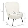 Fauteuil teddy - wit - 77x69x60 cm 
