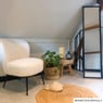 Fauteuil teddy - wit - 77x69x60 cm 