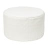 Teddy poef rond - wit - ø55x32 cm