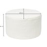 Teddy poef rond - wit - ø55x32 cm