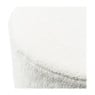 Teddy poef rond - wit - ø55x32 cm