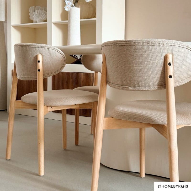 Eetkamerstoel Niki - wit - 78x55x54 cm
