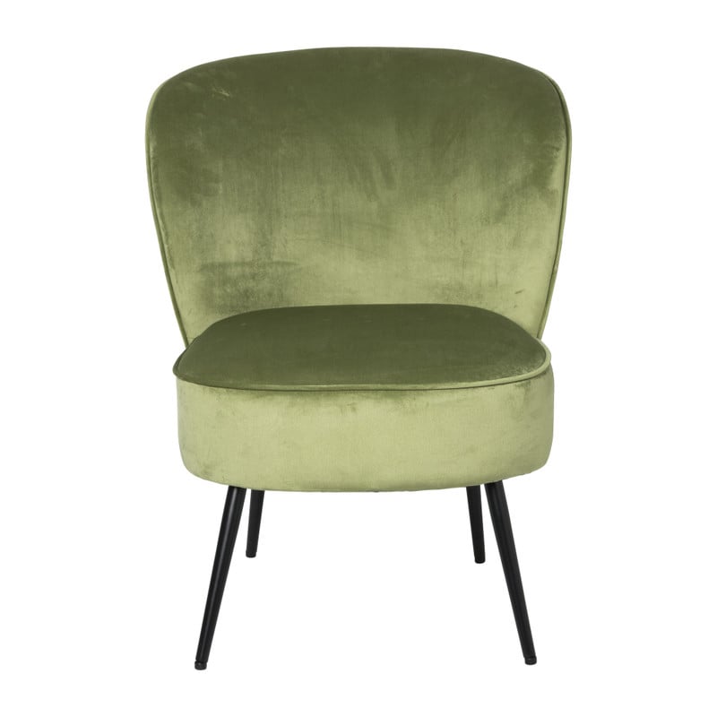 Fauteuil Frida - groen - 77x69x60 cm 
