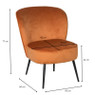 Fauteuil Frida - terra - 77x69x60 cm 