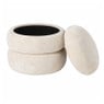 Opbergpoef bubbles - beige - ø41x41 cm