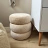 Opbergpoef bubbles - beige - ø41x41 cm