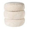 Opbergpoef bubbles - beige - ø41x41 cm
