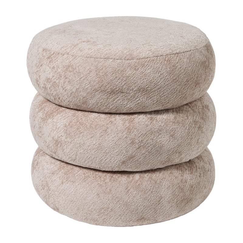 Opbergpoef bubbles - taupe - ø38x38 cm