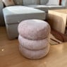 Opbergpoef bubbles - taupe - ø38x38 cm