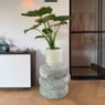 Opbergpoef bubbles - lichtgroen - ø38x38 cm