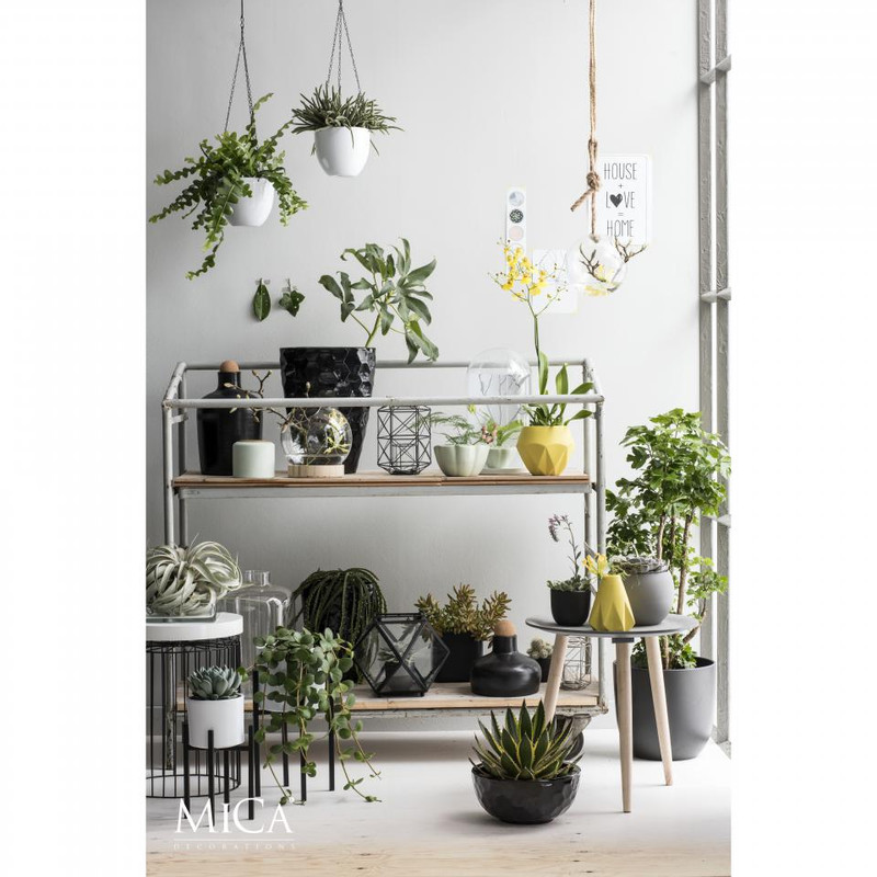 Mica Decorations bijzettafel Bella - 38 cm - grijs
