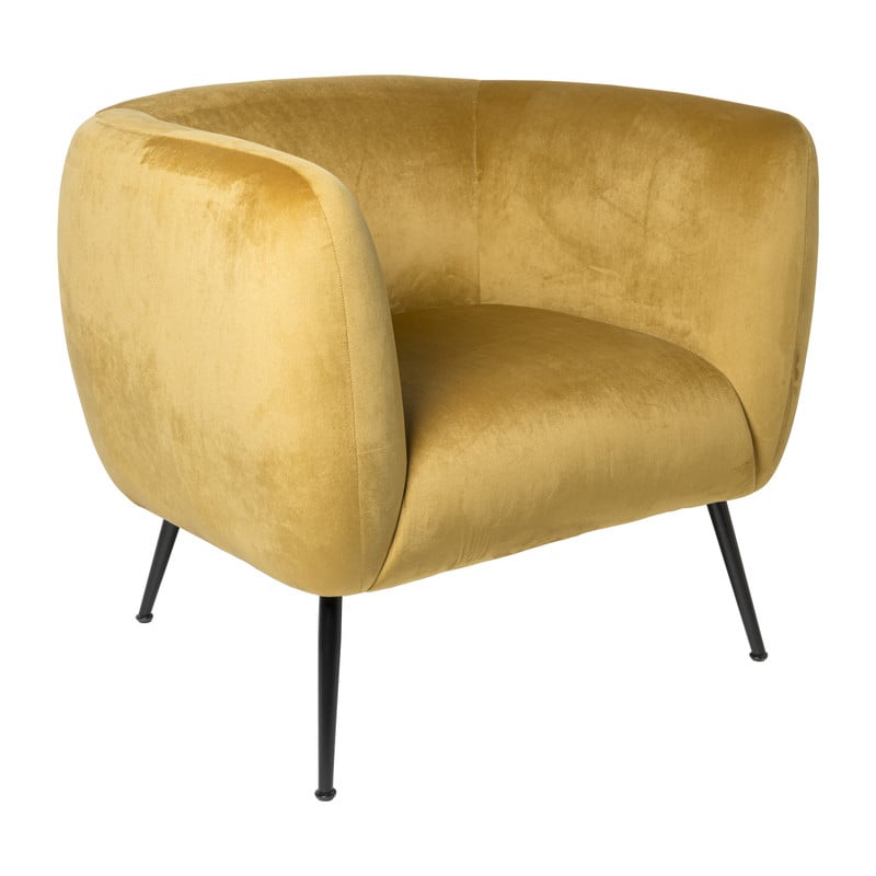 Armfauteuil Frida - geel - 69x75x71 cm