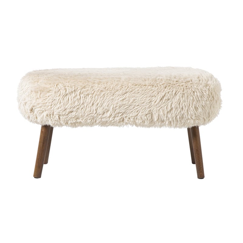 Bankje beatle - beige/bruin - 40x82x40 cm