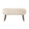 Bankje beatle - beige/bruin - 40x82x40 cm