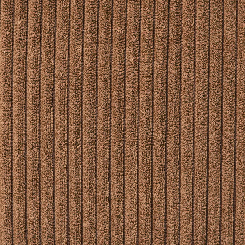 Poef rib vierkant- bruin - 38x35x35 cm