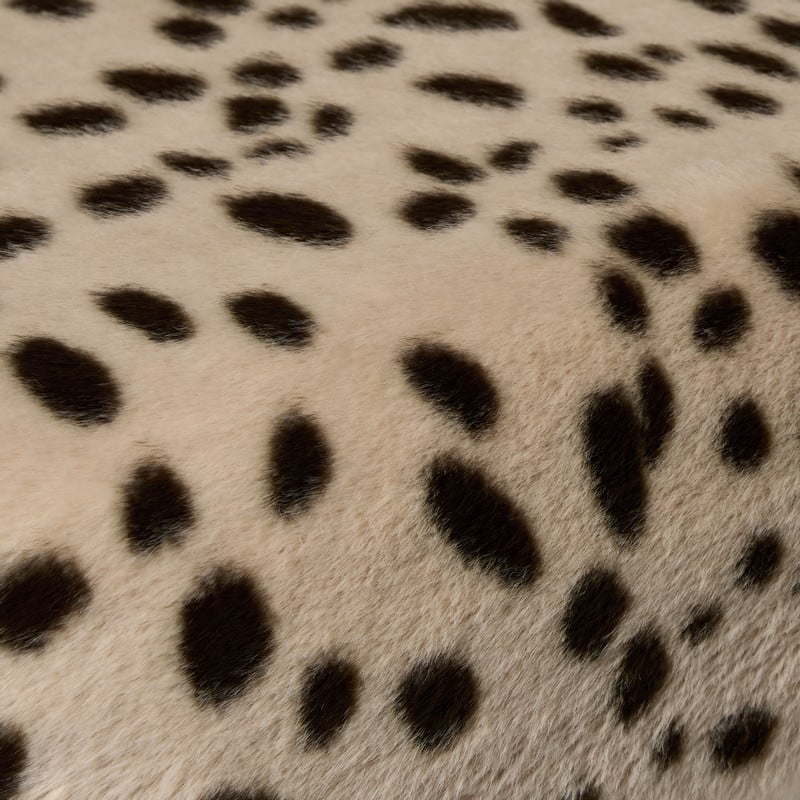 Bankje sneeuwluipaard - beige/zwart -  40x82x40 cm