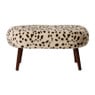 Bankje sneeuwluipaard - beige/zwart -  40x82x40 cm