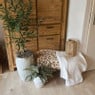 Bankje sneeuwluipaard - beige/zwart -  40x82x40 cm