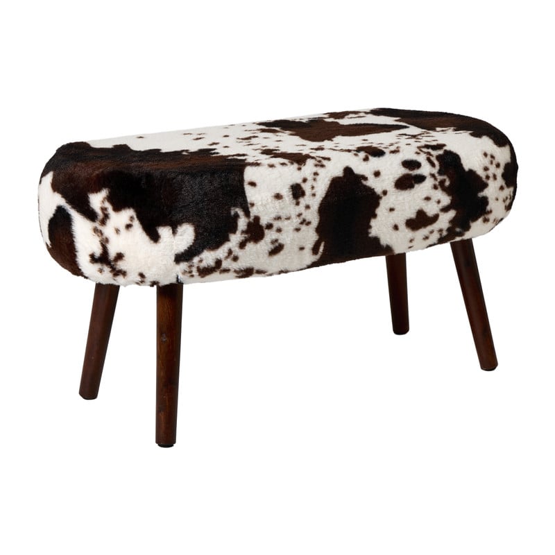 Bankje the cow - bruin/beige - 40x82x40 cm