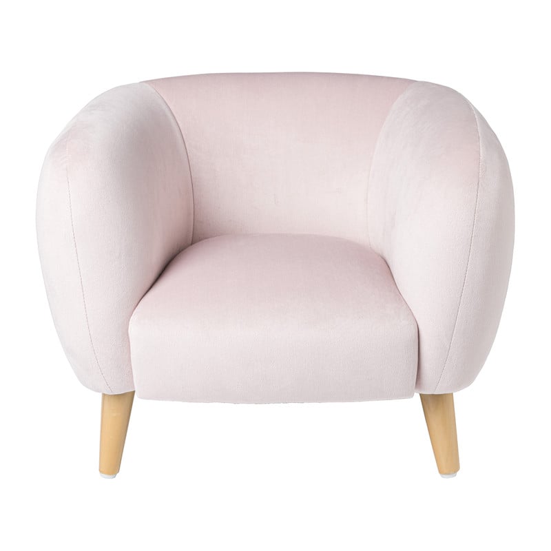 Kids fauteuil Peppi - lichtroze - 41x52x44 cm