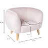 Kids fauteuil Peppi - lichtroze - 41x52x44 cm