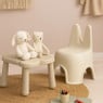 Kinderstoel Babs met konijnenoortjes - beige - 46x40x34 cm