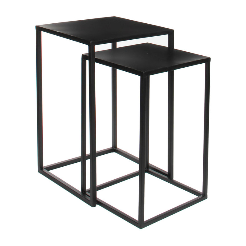 Mica Decorations tafel Goa - 35x35x55 cm - set van 2 
