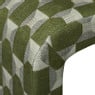 Bankje grafisch - groen/beige - 49x100x36 cm