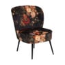 Fauteuil bloem - multikleur/zwart - 59x66x75 cm