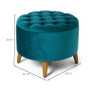Opbergpoef rond - blauw - ⌀50x40 cm 