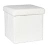 Opbergbox Teddy opvouwbaar - wit - 38x38x38 cm