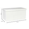 Opbergbox Teddy opvouwbaar - wit - 38x76x38 cm