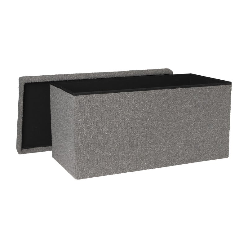 Opbergbox Teddy opvouwbaar - grijs - 38x76x38 cm