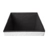 Opbergbox teddy rib vierkant - wit - 38x38x38 cm