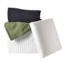 Opbergbox teddy rib vierkant - wit - 38x38x38 cm