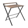 Inklapbaar bureau Leon - bruin/zwart - 84.5x81.5x70 cm