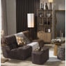 Fauteuil chenille chunk - beige - 87x72x66 cm