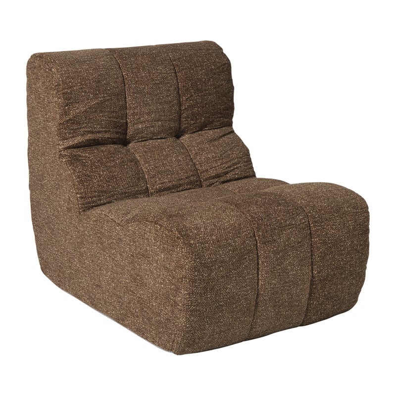 Fauteuil chenille chunk - bruin - 87x72x66 cm