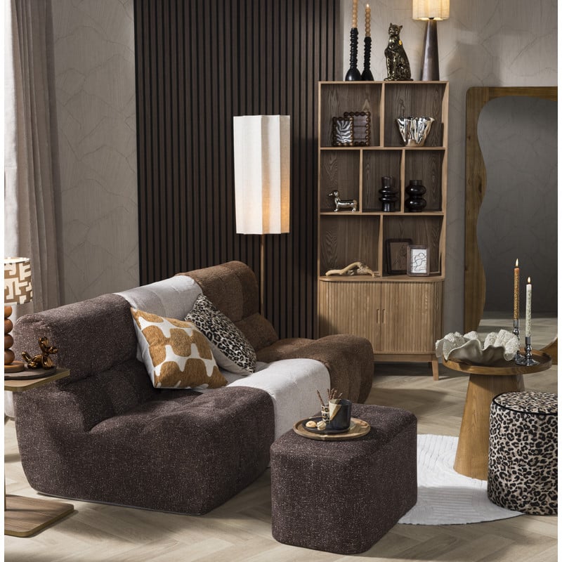 Fauteuil chenille chunk - bruin - 87x72x66 cm